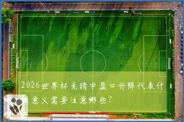 2026世界杯竞猜中盘口升降代表什么意义需要注意哪些？